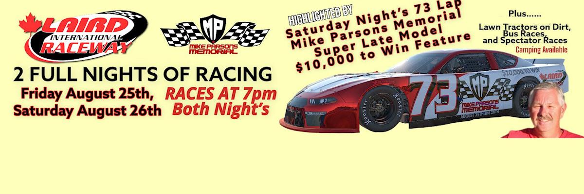 Come on out for the Mike Parsons Memorial Weekend