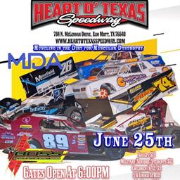 Bandit Outlaw Sprint Cars Invade the Heart O&#39; Texas Speedway for MDA Musclin in the Dirt Night at the Speedway