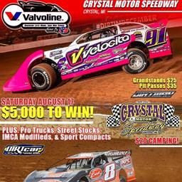 Crystal Motor Speedway Up Next for the Valvoline American Late Model Iron-Man Series Fueled by VP Racing Fuels on Saturday August 17