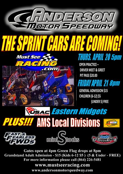 NEXT EVENT April 21 Must See Racing Sprint Cars