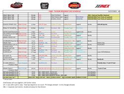 2022 Tucson Speedway Fan Schedule!