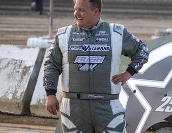 Cody Thompson with his car during the 2024 Hunting for Heroes Salute to Veterans tour. (Purdy Photography photo)