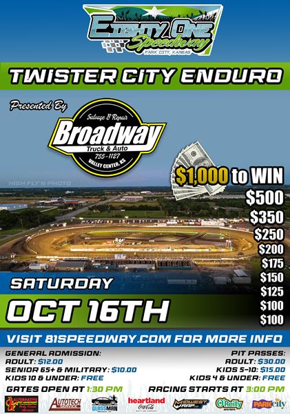 11 Days until the Broadway Truck and Auto Twister City Enduro October 16th, 2021  -  GET REGISTERED NOW!!!
