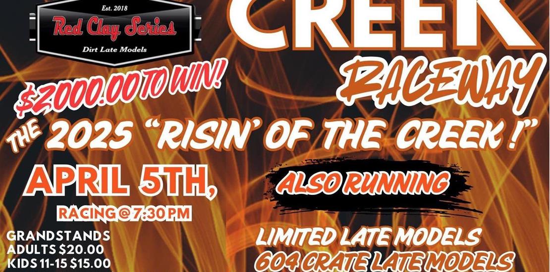 Sugar Creek's Opener Set For April 5th With Red Cl...