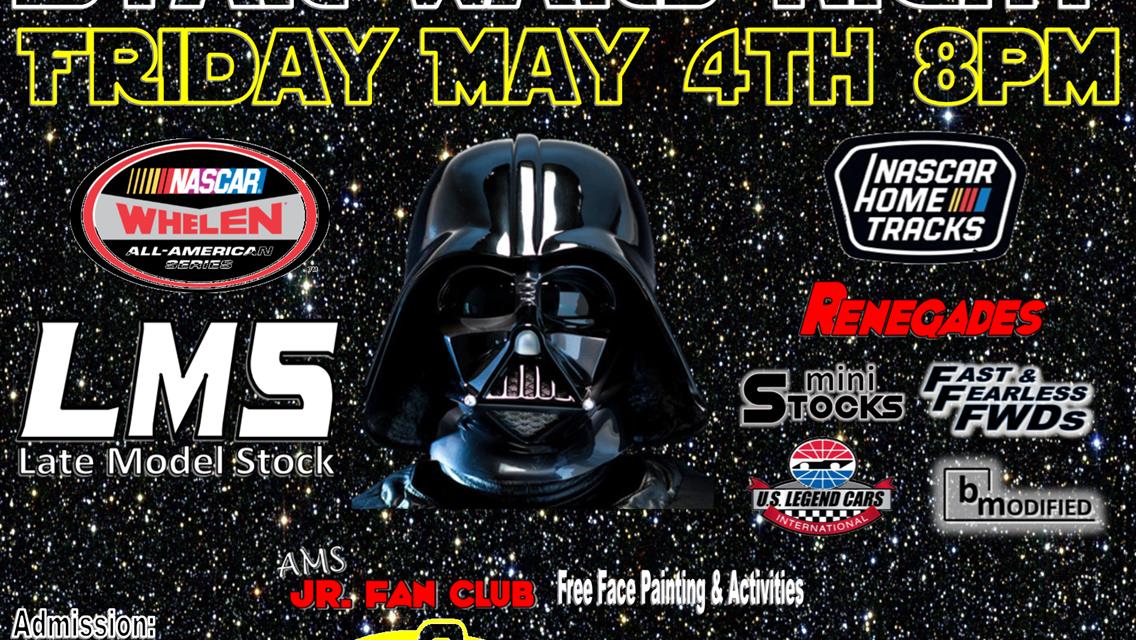 NEXT EVENT: May The 4th Be With You 8pm. STAR WARS NIGHT!