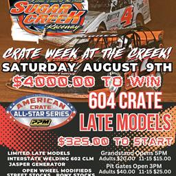 IT&#39;S CRATE WEEK AT THE CREEK!   $4000.00 TO WIN!
