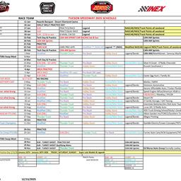 2025 Race Team Schedule- Revised 11/18/2024